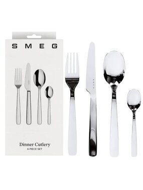 SMEG Stainless Steel Dinner Cutlery 4-piece Set Utensils